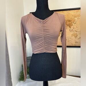 Naked Wardrobe long sleeved cropped top